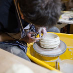 Alex Shimwell at work in his studio